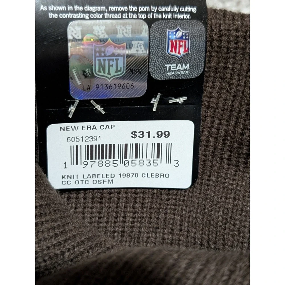 Cleveland‎ Browns 2024 New Era Sideline Sport Home Knit Brown NFL NWT OSFA